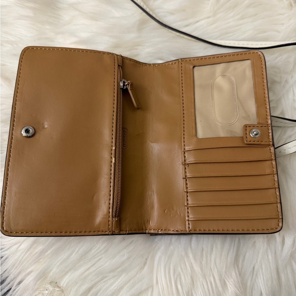Coach Yellow and Brown Leather Crossbody Bag - Picture 8 of 9